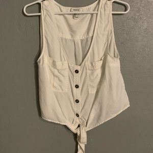 cute forever 21 white tank